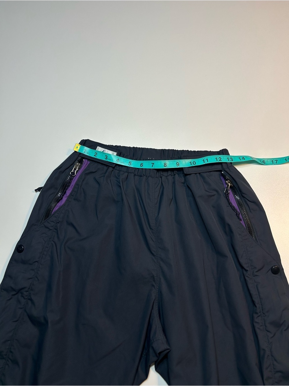 Vintage 90s MEC Waterproof Windbreaker Track Ski Pants Black - Picture 3 of 8